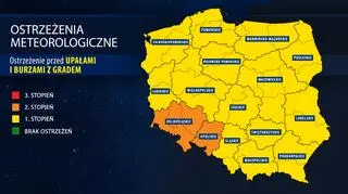 Ostrzeżenia IMGW przed burzami i upałem