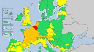 Ostrzeżenia meteorologiczne dla Europy (meteoalarm.eu)