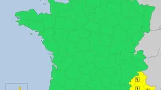 Ostrzeżenia meteorologiczne dla Francji (meteoalarm.eu)