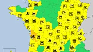 Ostrzeżenia meteorologiczne dla Francji (meteoalarm.eu)