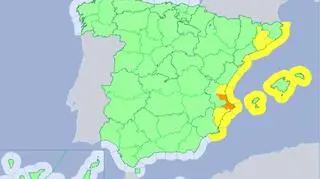 Ostrzeżenia meteorologiczne dla Hiszpanii (AEMET)