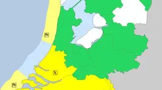 Ostrzeżenia meteorologiczne dla Holandii na sobotę (meteoalarm.eu)
