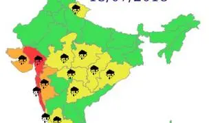 Ostrzeżenia meteorologiczne dla Indii na niedzielę (India Meteorogical Department)