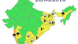 Ostrzeżenia meteorologiczne dla Indii na środę (IND)