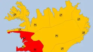 Ostrzeżenia meteorologiczne dla Islandii (meteoalarm