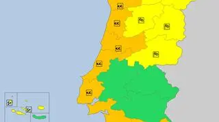 Ostrzeżenia meteorologiczne dla Portugalii (meteoalarm.eu)
