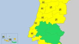 Ostrzeżenia meteorologiczne dla Portugalii na wtorek (meteoalarm