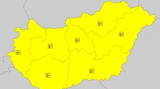 Ostrzeżenia meteorologiczne dla Węgier (meteoalarm
