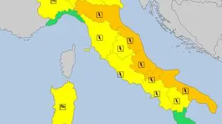 Ostrzeżenia meteorologiczne dla Włoszech (meteoalarm