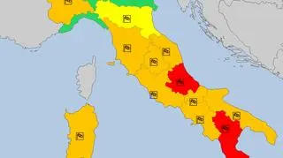 Ostrzeżenia meteorologiczne dla Włoszech (meteoalarm
