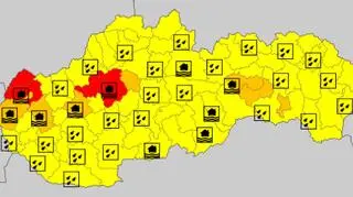 Ostrzeżenia meteorologiczne na Słowacji (meteoalarm
