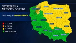 Ostrzeżenia meteorologiczne przed burzami z gradem (IMGW)