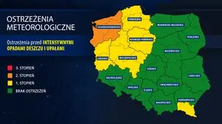 Ostrzeżenia meteorologiczne przed silnym wiatrem i intensywnymi opadami