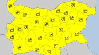 Ostrzeżenia meteorologiczne w Bułgarii (meteoalarm.eu)