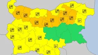 Ostrzeżenia meteorologiczne w Bułgarii (meteoalarm.eu)