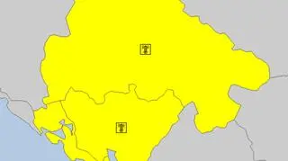 Ostrzeżenia meteorologiczne w Czarnogórze (meteoalarm.eu)