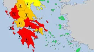 Ostrzeżenia meteorologiczne w Grecji (meteoalarm