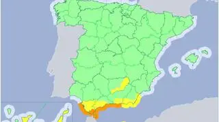 Ostrzeżenia meteorologiczne w Hiszpanii (AEMet)