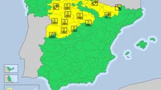 Ostrzeżenia meteorologiczne w Hiszpanii (meteoalarm