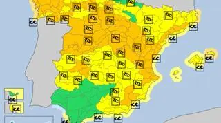 Ostrzeżenia meteorologiczne w Hiszpanii (meteoalarm