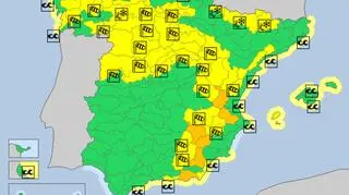 Ostrzeżenia meteorologiczne w Hiszpanii na sobotę (meteoalarm