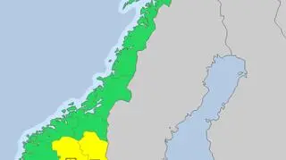 Ostrzeżenia meteorologiczne w Norwegii (meteoalarm.eu)