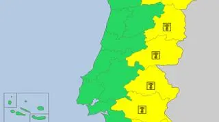 Ostrzeżenia meteorologiczne w Portugalii (meteoalarm.eu)