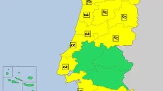 Ostrzeżenia meteorologiczne w Portugalii na sobotę (meteoalarm