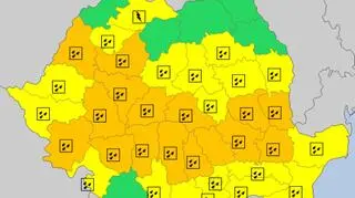 Ostrzeżenia meteorologiczne w Rumunii (meteoalarm.eu)