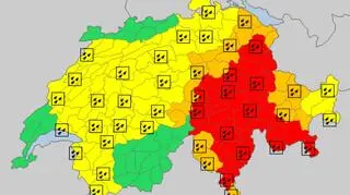 Ostrzeżenia meteorologiczne w Szwajcarii (meteoalarm