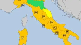 Ostrzeżenia meteorologiczne we Włoszech (meteoalarm.eu)