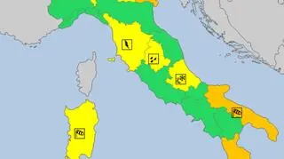 Ostrzeżenia meteorologiczne we Włoszech (meteoalarm.eu)