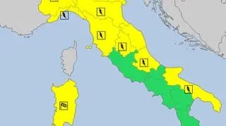 Ostrzeżenia meteorologiczne we Włoszech (meteoalarm