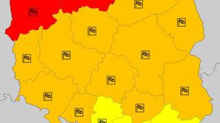 Ostrzeżenia pogodowe dla Polski (EUMETNET)