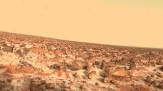 Oszroniona powierzchnia Marsa w 1979 roku (NASA)