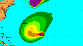 PHILIPPE, prędkość wiatru (NOAA)