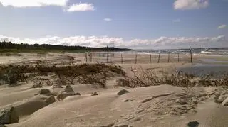 Piasek na plaży w Łebie (Urząd Miejski w Łebie)
