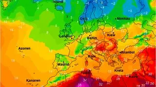 Piątkowe wskazania modelu GFS na sobotę 31 marca (wetteronline.de)
