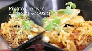 Pikata z indyka z młodą kapustą