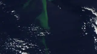 Podwodna erupcja wulkany koło El Hierro, Wyspy Kanaryjskie (MODIS)