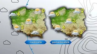 Pogoda w niedzielę i poniedziałek