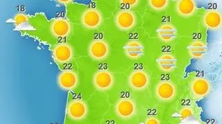 Pogoda we Francji stan na godz. 6.15