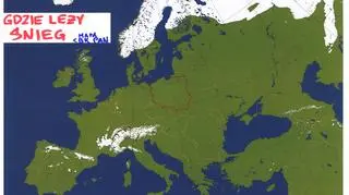 Pokrywa śniegu w Europie (CBK PAN)