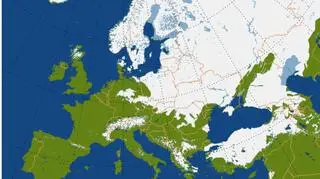 Pokrywa śnieżna w Europie, stan na 18