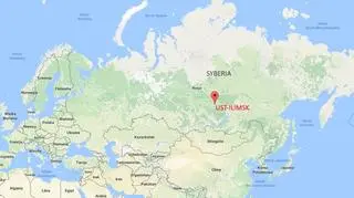 Położenie miasta Ust-Ilimsk