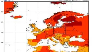 Poprzednia prognoza na luty przewidująca wyższą temperaturę (NOAA)
