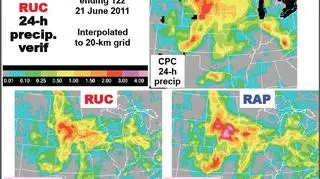 Porównanie pomiarów Rapid Update Cycle i rapid Refresh (NOAA)