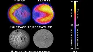 Porównanie temperatury w przypadku obu Pac-Manów (NASA)