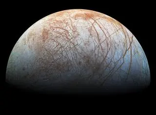 Powierzchnia księżyca Europa 