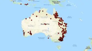 Pożary aktywne w ciągu ostatnich 12 godziny (myfirewatch.landgate.wa.gov.au)